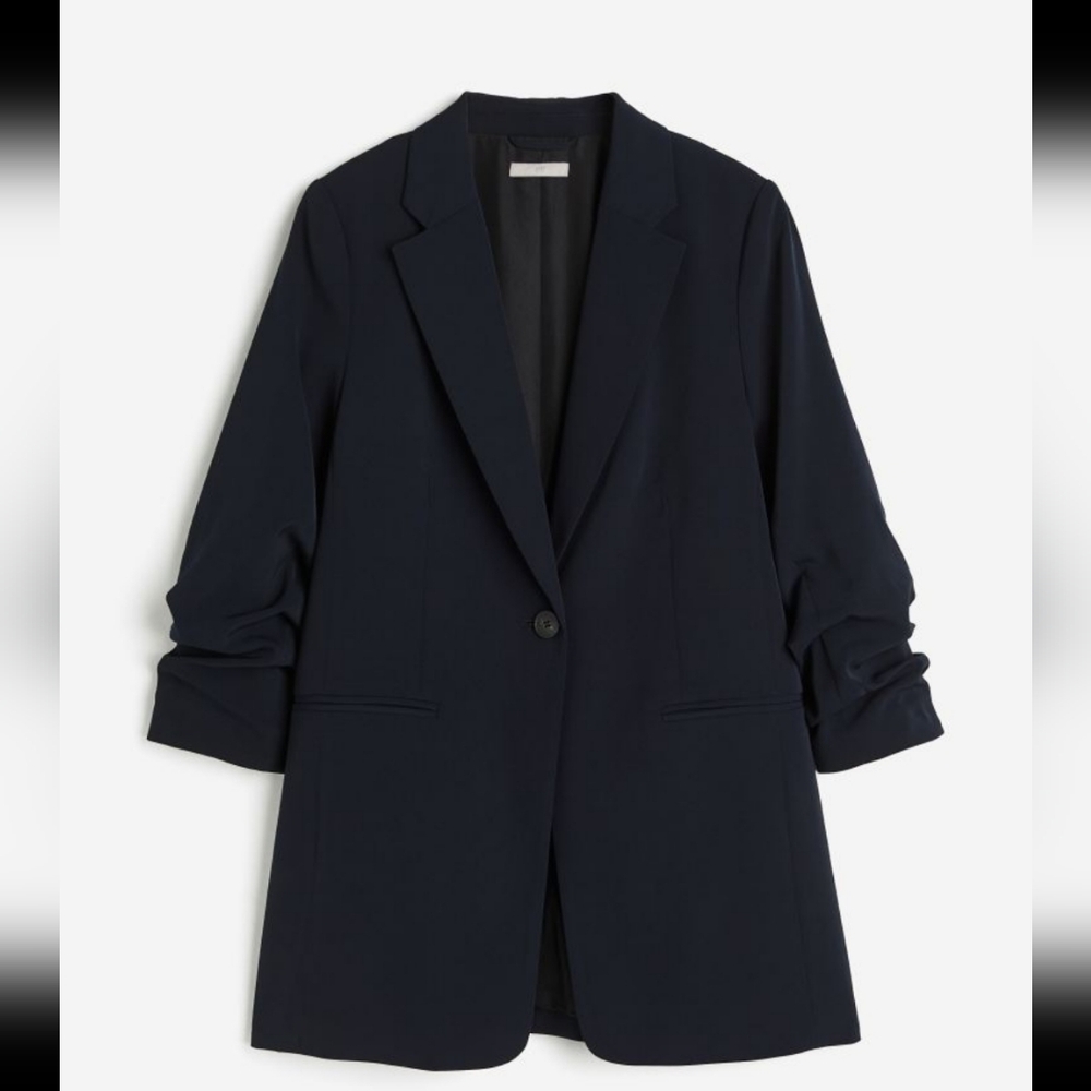 H&M Gathered sleeve jacket blazer for women